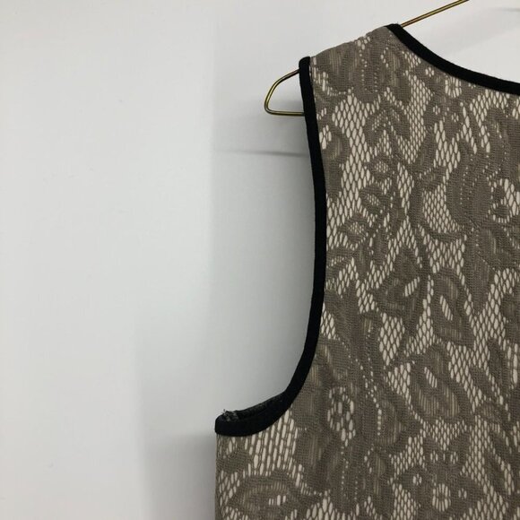 Anthropologie  Weston Wear Brown lace peplum tank top xs - Picture 9 of 14